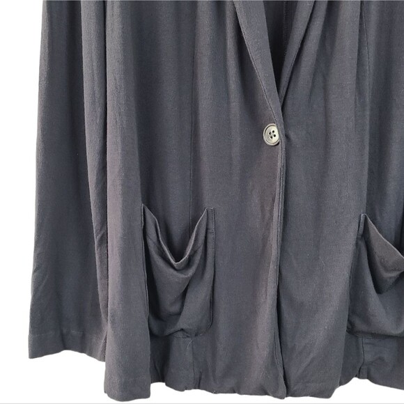J Jill Gray Rayon Single Button Cardigan womens size XS - Picture 3 of 5